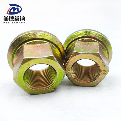 Steel Rear Wheel Hexagon Flange Welding Self-locking Nut with Galvanized Coating