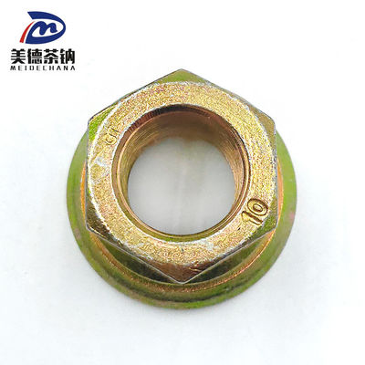 Steel Rear Wheel Hexagon Flange Welding Self-locking Nut with Galvanized Coating