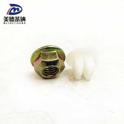 Color Zinc-Carbon Steel Hexagon Flange Lock Nut CQ32606 Standard Size for Diesel Truck