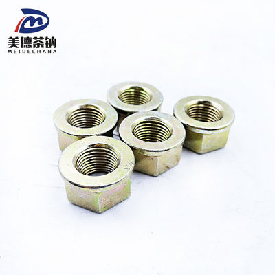 Hexagon Flange Lock Nut for FAW Truck Carbon Yellow Galvanized Steel Standard T32716T