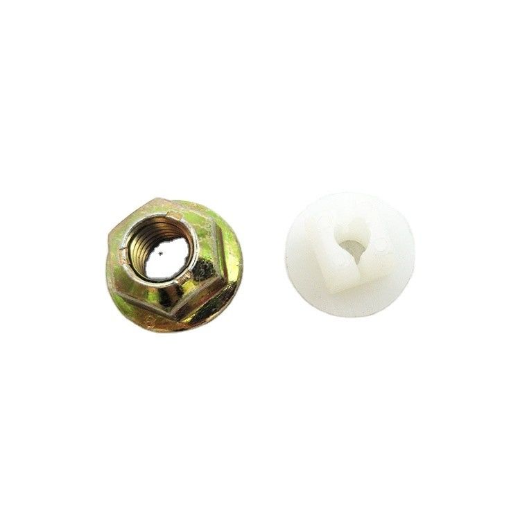 Color Zinc-Carbon Steel Hexagon Flange Lock Nut CQ32606 Standard Size for Diesel Truck